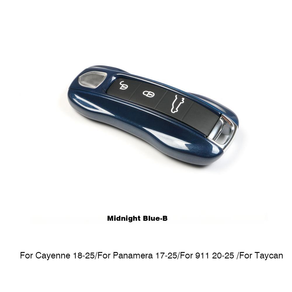 UZAI1 For Porsche Panamera Cayenne Macan 718 Cayman Boxster 911 Taycan Car 92 Personalized Key Case Protective Shell Remote Fob Cover