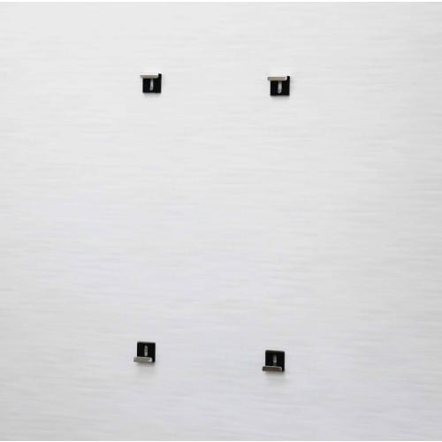 Кронштейны для крепления зеркал толщиной 5 мм, серебристые, простая установка, сделано в Японии, NP-20, упаковка 4 шт.