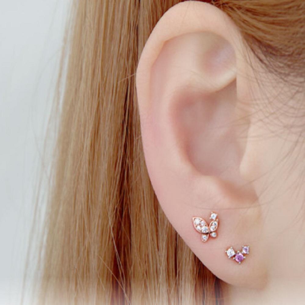 Choose One of Three Types of Petit Fly Pins, Surgical Piercing Cubic