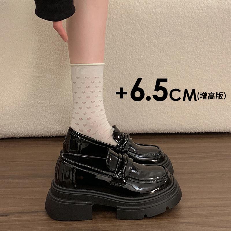 Женские лоферы на массивной подошве в весеннем college-стиле, модные мелкосидящие туфли, элегантные кожаные туфли на толстом каблуке