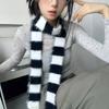 Subculture Y2K Striped Scarf Gothic Punk Choker Streamer Trendy Narrow Long Scarf  Girl