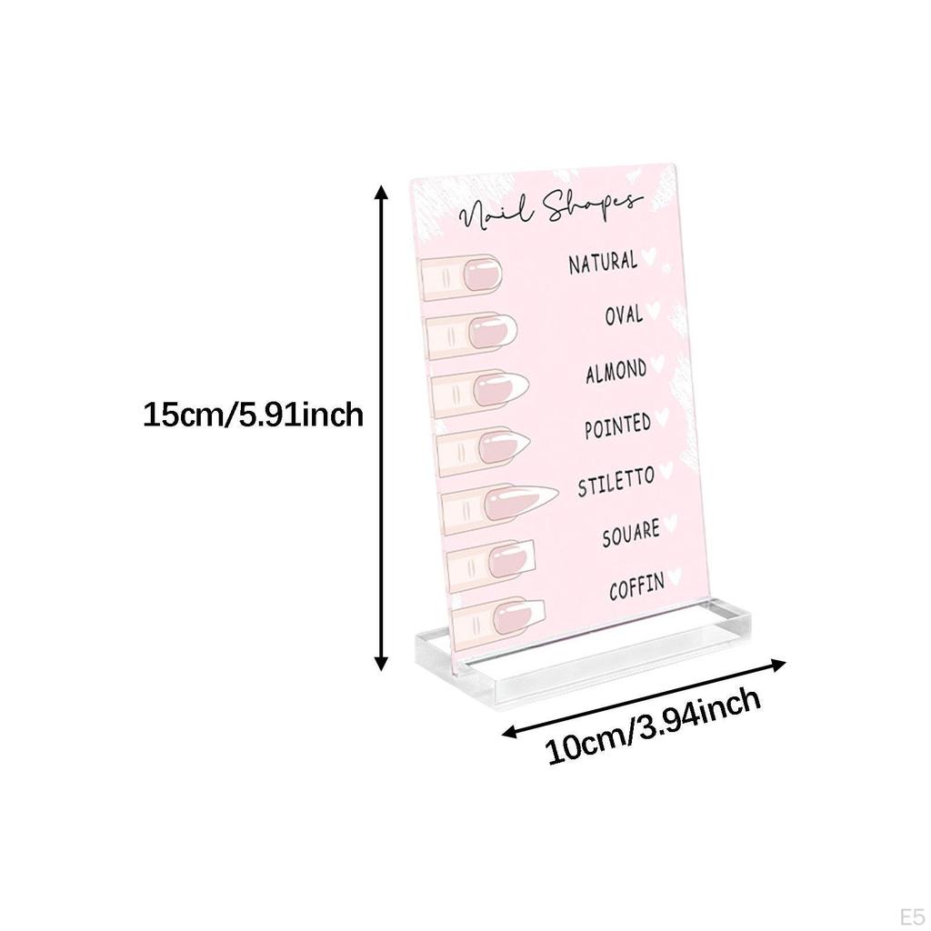 Дисплей для нейл-арта Акриловая панель 2 мм Элегантная подставка Универсальное использование Милый фотореквизит Маленький с