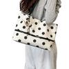 New Polka Dot Casual Shoulder Handbag Bag Commuter Messenger Pillow Bag Canvas Baguette Bag Women