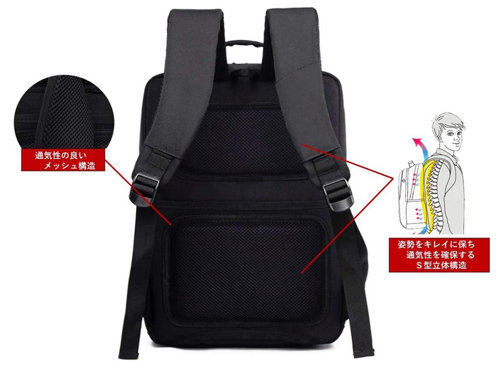 Легкий и простой в использовании деловой USB-зарядный 14-дюймовый рюкзак для поездок на работу и путешествий [Aki Kumaya], темно-синий, мужской, компактный, стильный, порт, совместимый, синий,