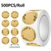 500 Blank Stickers Can Be Handwritten Flower Kraft Paper Stickers Baking Gifts Decorative Self-adhesive Labels