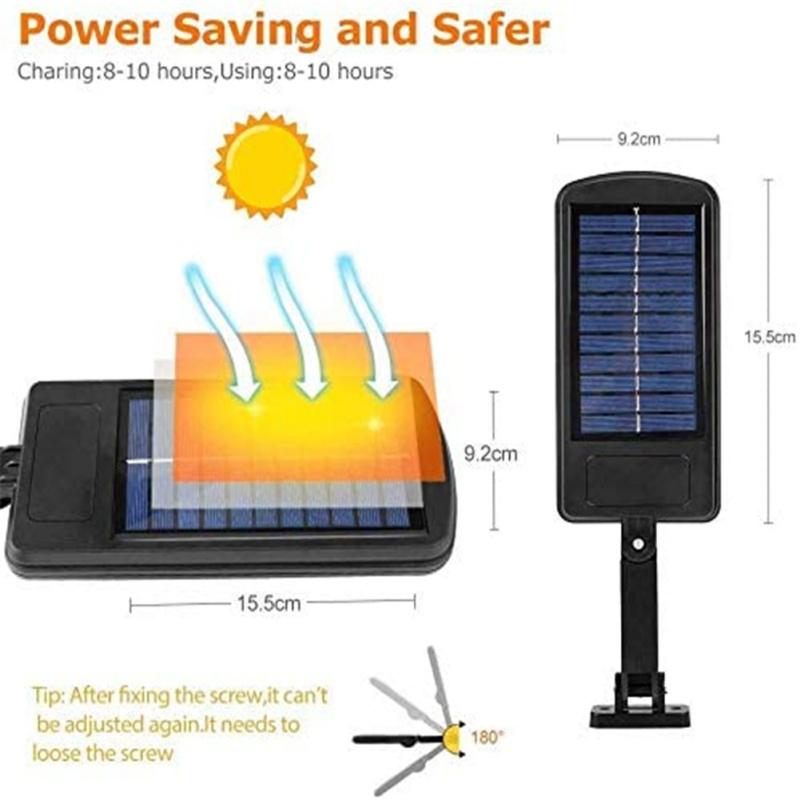 Уличный светодиодный COB солнечный фонарь с дистанционным управлением, инфракрасным датчиком движения, настенный светильник, всепогодный