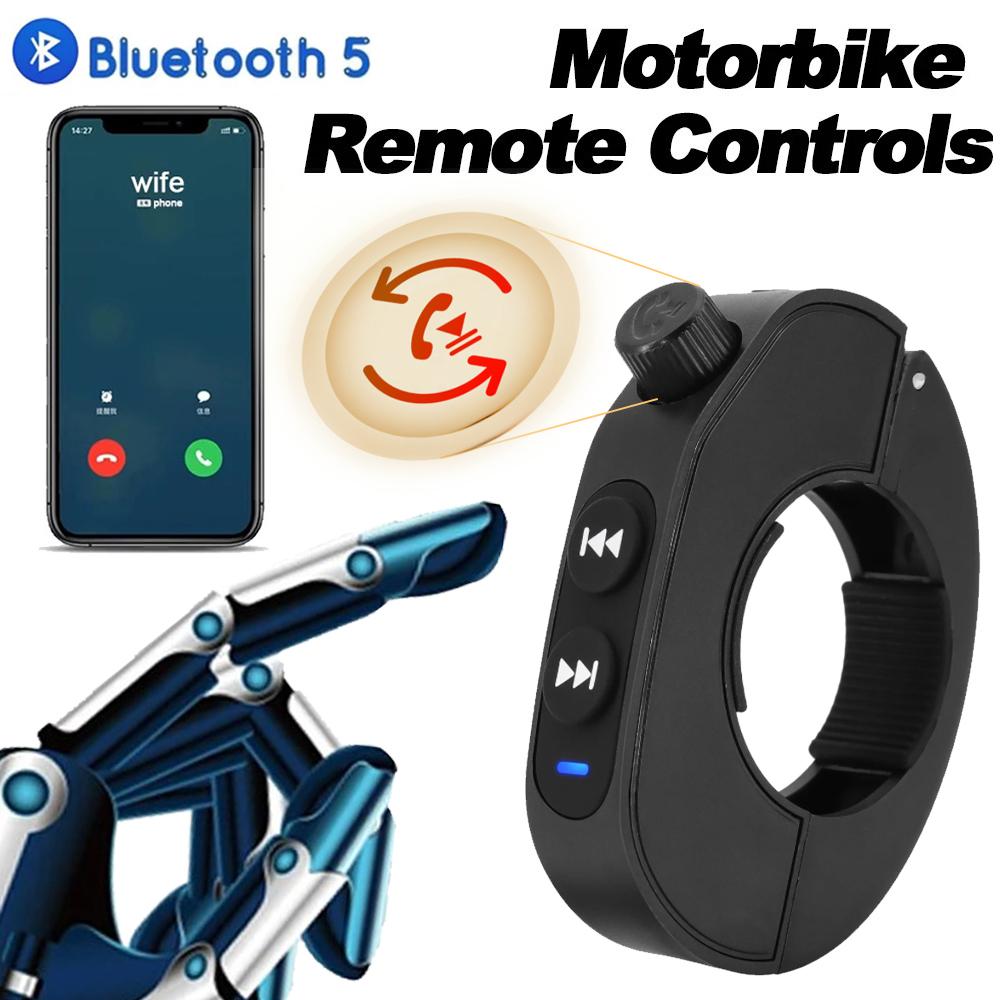 Мотоциклетный Bluetooth пульт дистанционного управления Водонепроницаемая кнопка управления медиа на руле Беспроводной контроллер музыки