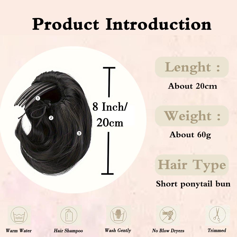 XINRAN Волосы в виде булочки, синтетический короткий хвост, булочка, наращивание волос, булочка на шнурке, парик для женщин, одежда для косплея