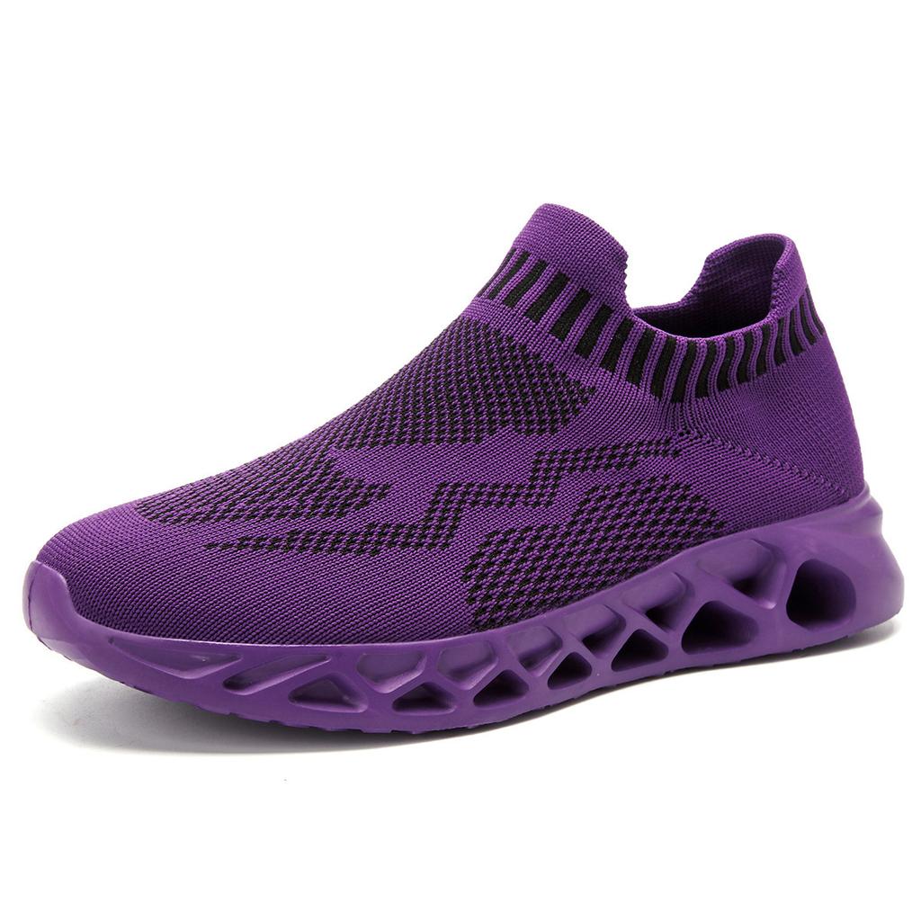 Large Size Fly-woven, Ultra-light Popcorn Sports Soft-soled Casual Shoes, One-pedal Women's, Lazy Shoes