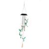 Solar Light No Wiring Intelligent Light Control IP45 Waterproof ABS Aluminum Tube Windchimes Bird Pendant Colorful