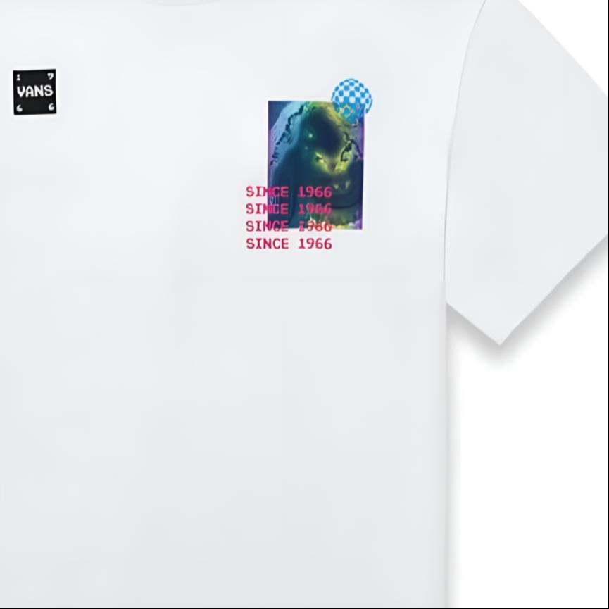 Vans T Shirts Men's White Crew Neck Moderate Straight Fit VN0A7PZ8WHT