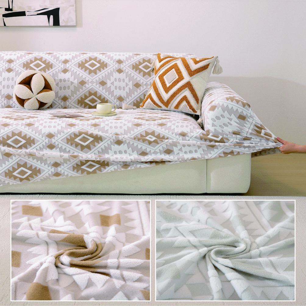 Bohemia Pattern Sofa Cover Fully Covered with Dust-proof Sofa Protective Cover Machine Washable Highly Elastic Pet Friendly