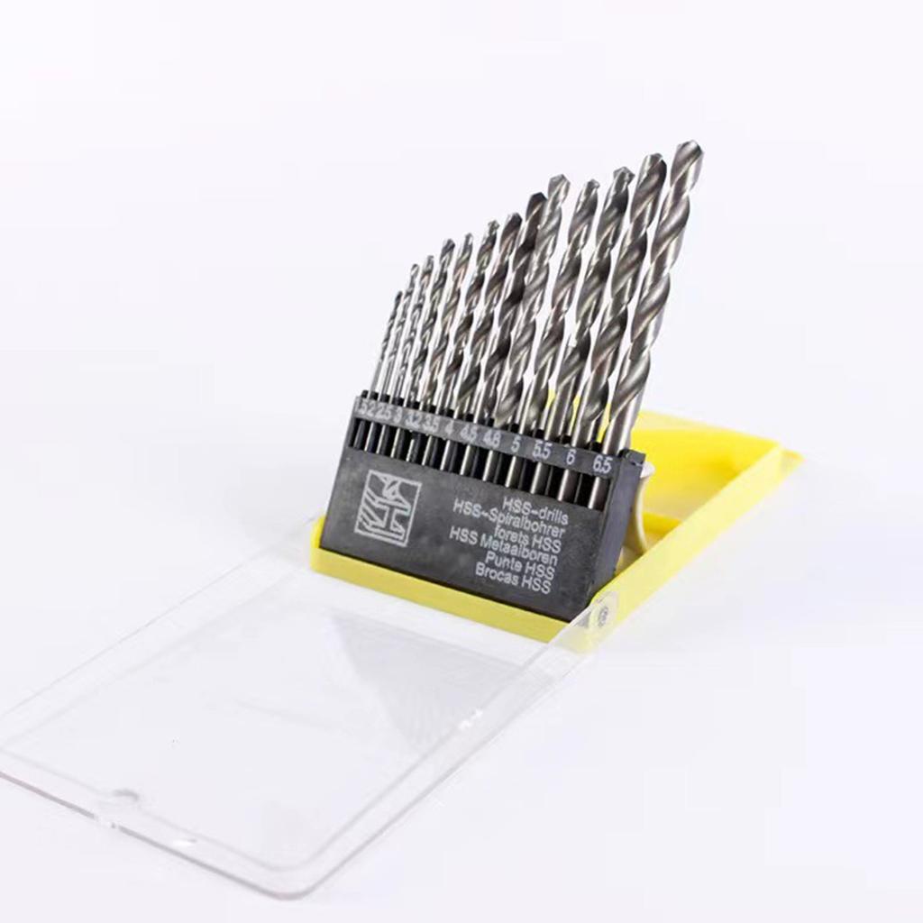 Набор высокоскоростных стальных сверл с прямым хвостовиком, перфоратор, деревообрабатывающее сверло с титановым покрытием, набор из 13 шт.