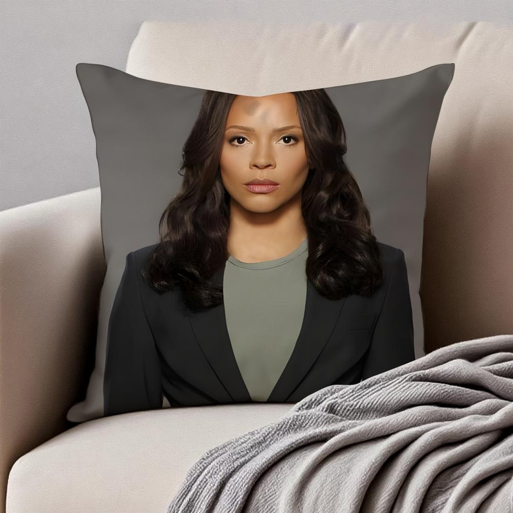 CCarmen Ejogo Cushion Cover Pillowcase Antidustmite Invisible Zipper Short Plush Sofa Cushion