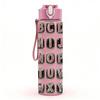 1PC Alphabet Letter Block Retro Print 750ml Color Plastic Sports Water Bottle Leakproof Flip Straw Lid Suitable for Sports Office Home Use