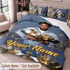Custom Name Text 3Pcs Bedding Set Kendrick Lamar Duvet Cover And Two Pillowcases