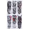 6 Sheets Full Arm Tattoo Sticker Men Women Waterproof Party Fashionable Temporary Tattoo Sticker