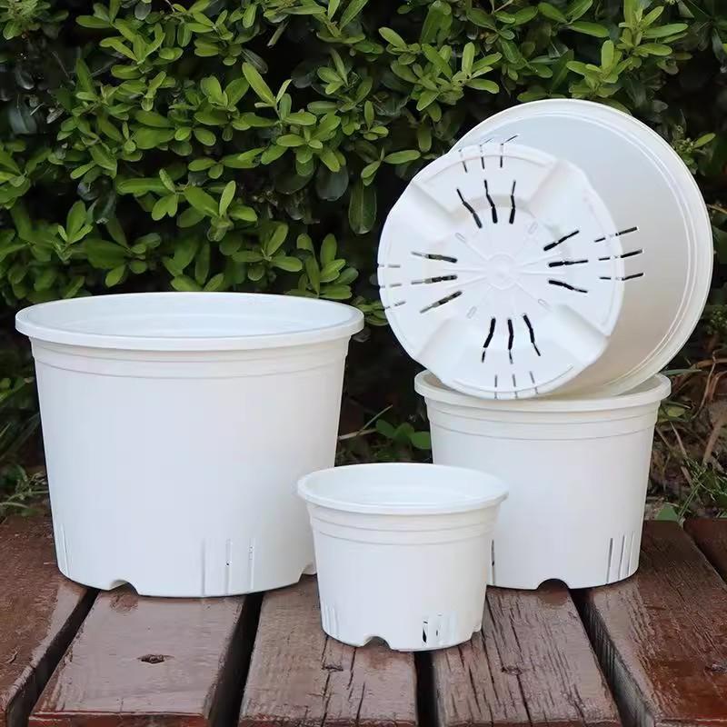 Clear Nursery Pot with Drainage Holes Transparent Plastic Orchid Pots Round Planter Pot Garden Planters for Flowers Succulents