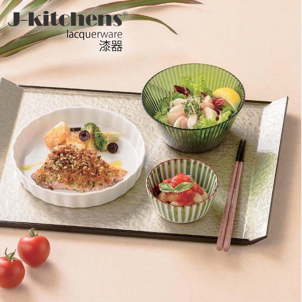 Made in Luxurious Japanese Paulownia Champagne Gold SL x 28cm x J-kitchens Placemat, Japan, Tray, Wood, Aqua, (40cm 2.3cm)