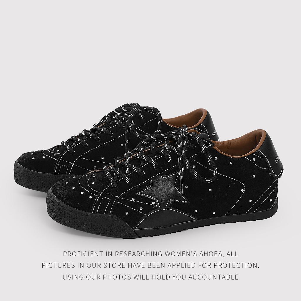 Autumn Versatile Matte Leather Women'S Shoes Korean Version Of Star Shoes Casual Sports Korean Version Of Retro German Training Shoes