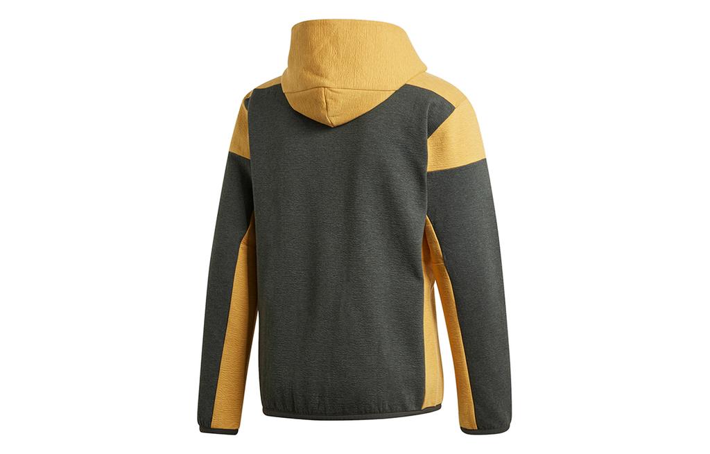 adidas Zne Fz M Зимняя однотонная куртка-пальто с капюшоном и подкладкой из флиса, с длинным рукавом, мужская, темно-землисто-коричневая, GU2079