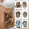 Big Tiger Temporary Tattoo For Women Men Kids Girls Watercolor Leopard Lion Tattoo Sticker Fake Disposable Wasit Tatoos Supplies