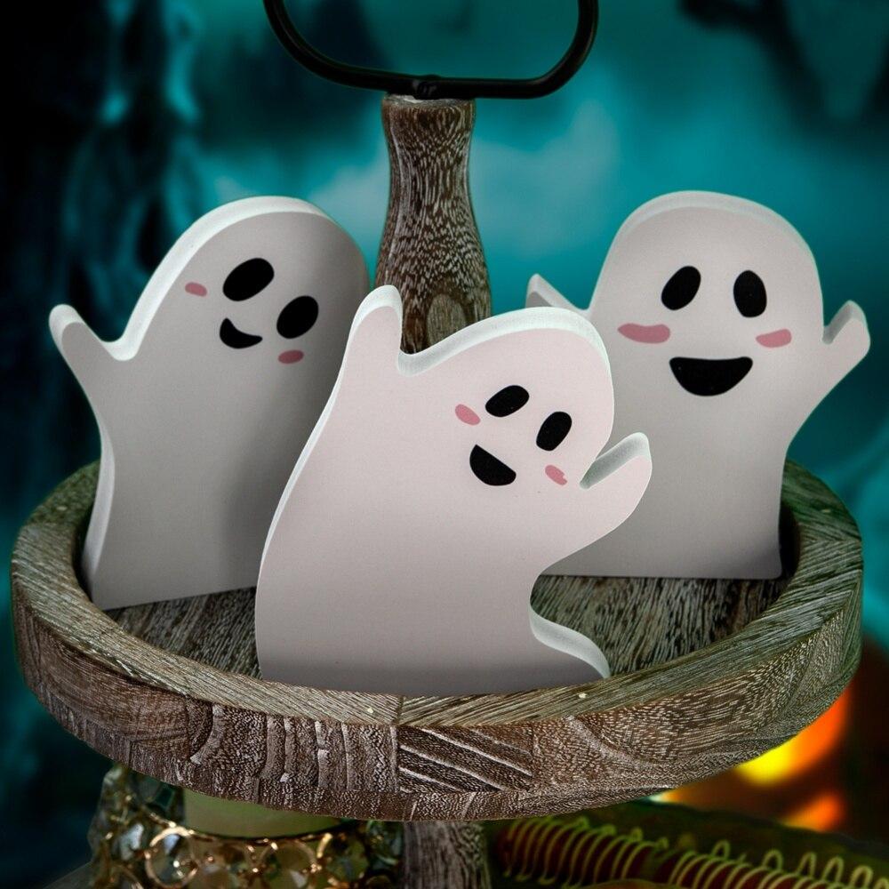 Halloween Horror Ghost Crafts Home Desktop Decoration Ornaments Ghost Three-Piece Set