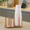 Durable Cup Dispenser Organizer Portable Space Saving Wood Disposable Cups Holder for Office Buffet