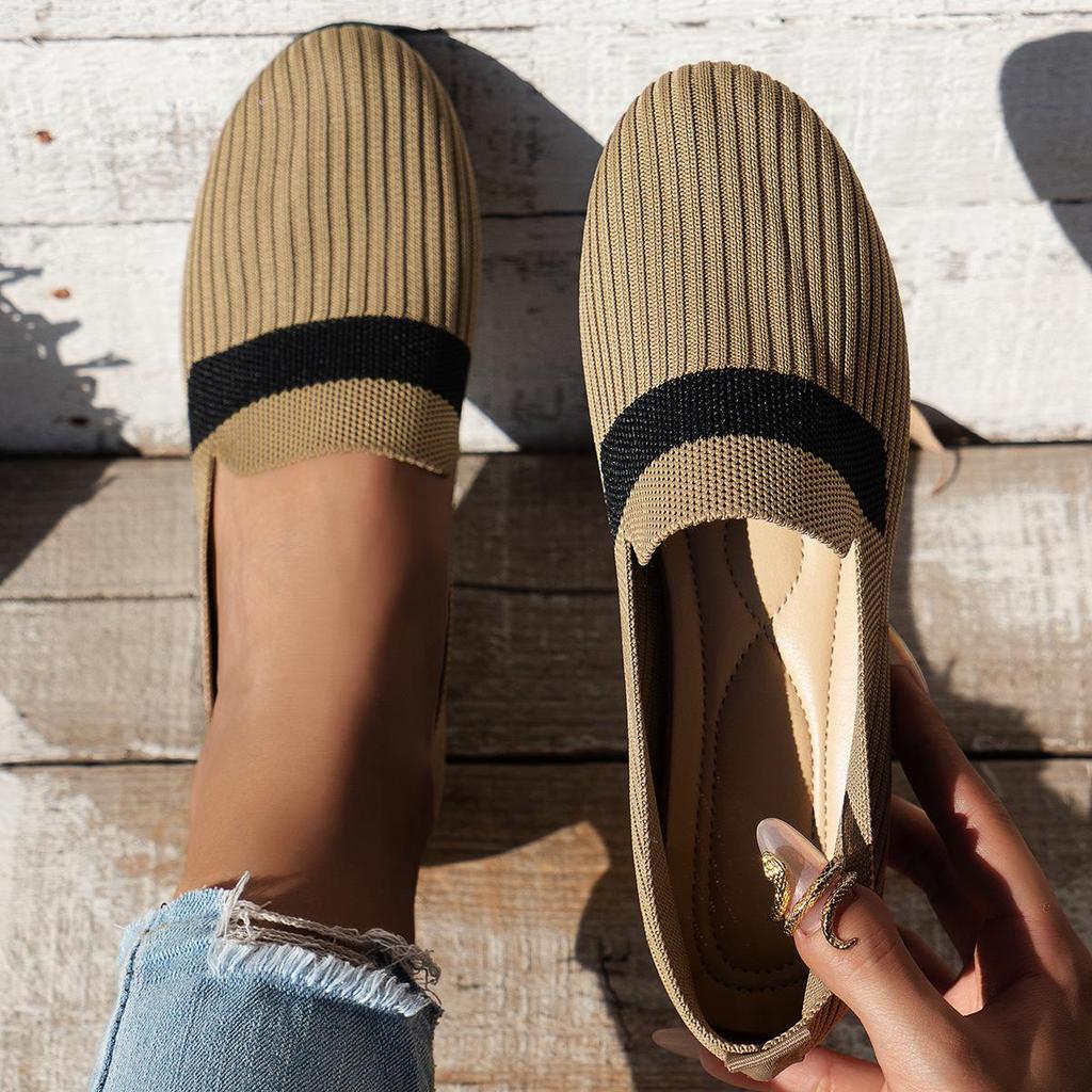 2023 Autumn Women's Plus Size Round Toe Flat Loafers Casual Moccasins