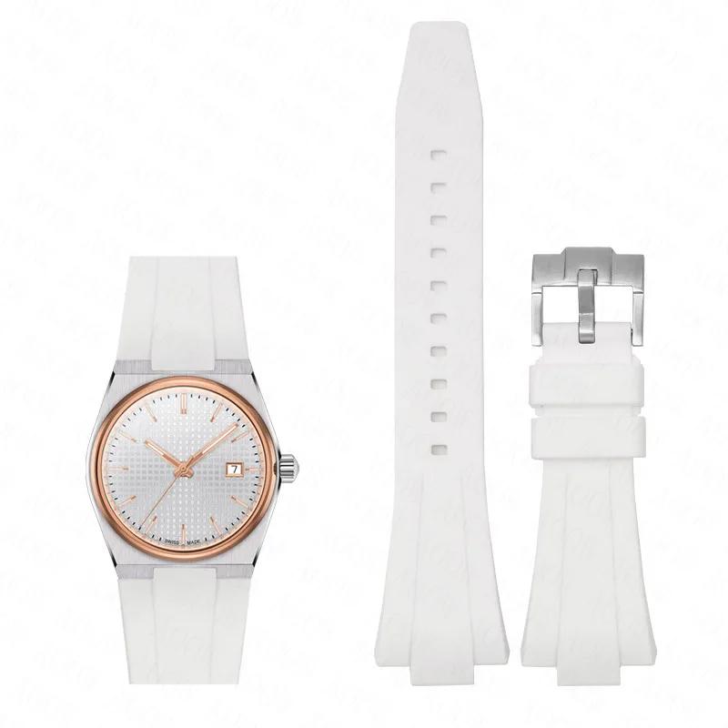 Silicone Strap for Tissot PRX 35MM/40MM Series Men Women Casual Fashion Replacement Rubber Strap + Quick Release Tools