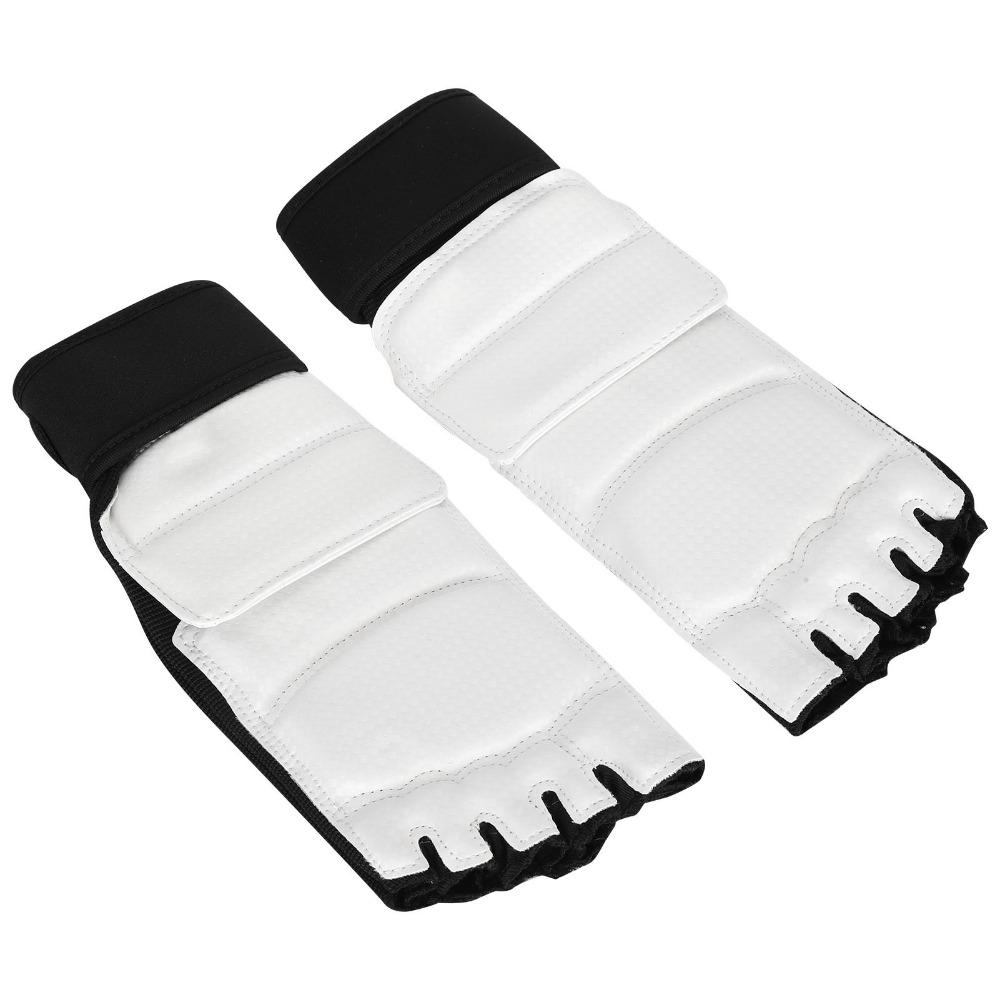 2pcs Padded Palm Sparring Hand Guard PU Fingerless Boxing Gloves Kickboxing Practice