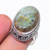 Лабрадорит Драгоценный Камень Ювелирное Изделие из Серебра 925 пробы Кольцо Размер 8.5