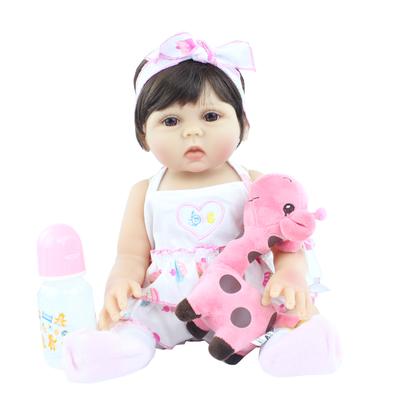 BZDOLL 48 СМ Виниловая Кукла Реборн на Всё Тело Как Настоящая 19 Дюймов Куклы-Принцессы Подарок на День Рождения Игрушка для Купания и Игры в Домик для Девочек