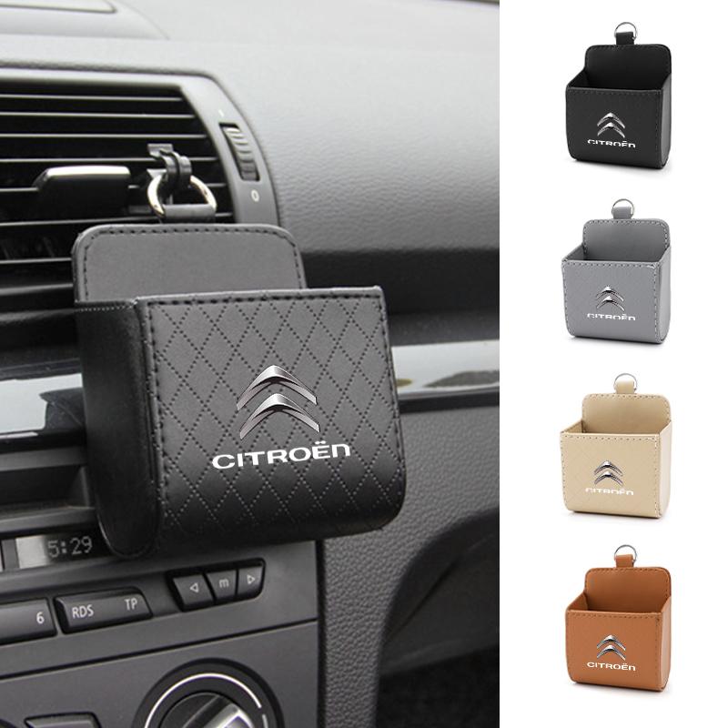 Car Air Vent Storage Box Rhombus Pattern For Citroen C4 C3 C5 C1 C2 Berlingo Celysee Cactus Picasso Aircross Saxo Grand