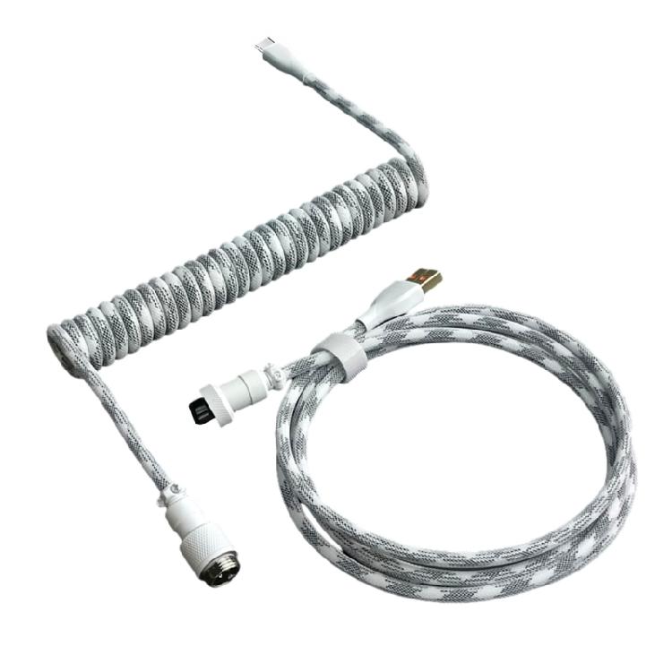 Спиральные кабели для клавиатур Авиационный кабель Type-C на USB A для механических игровых клавиатур Зарядный кабель