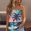 Летние топы-трубы для женщин, милая сексуальная футболка без рукавов с открытыми плечами и цветочным принтом
