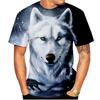 Новая модная повседневная футболка с короткими рукавами и 3D-принтом Wolf Man