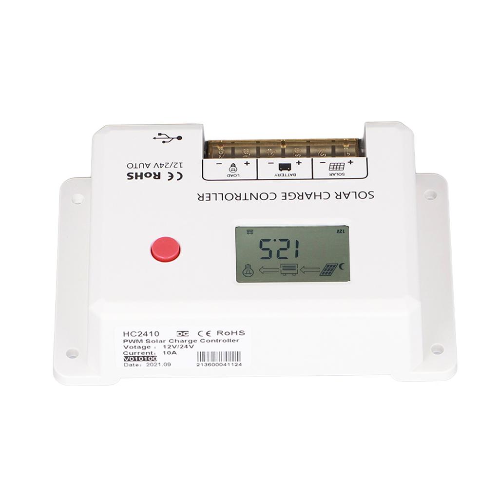 ШИМ Контроллер заряда солнечной батареи 10А Защита IP32 ЖК-дисплей Автоматическое распознавание 12В/24В Для автодомов Ba