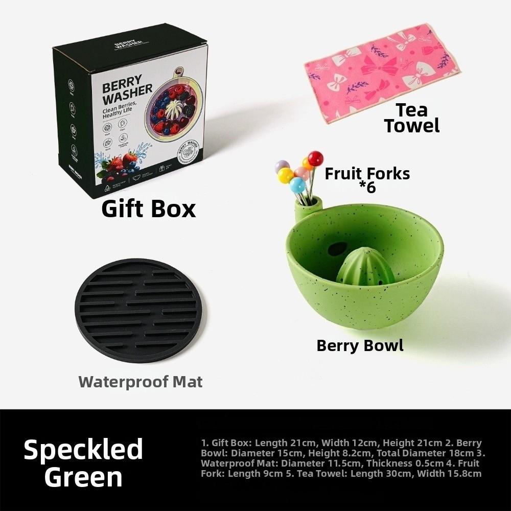 Rotating Water Flow Berry Washing Bowl Central Drain Berry Washer Bowl Small Fruit Cleaning