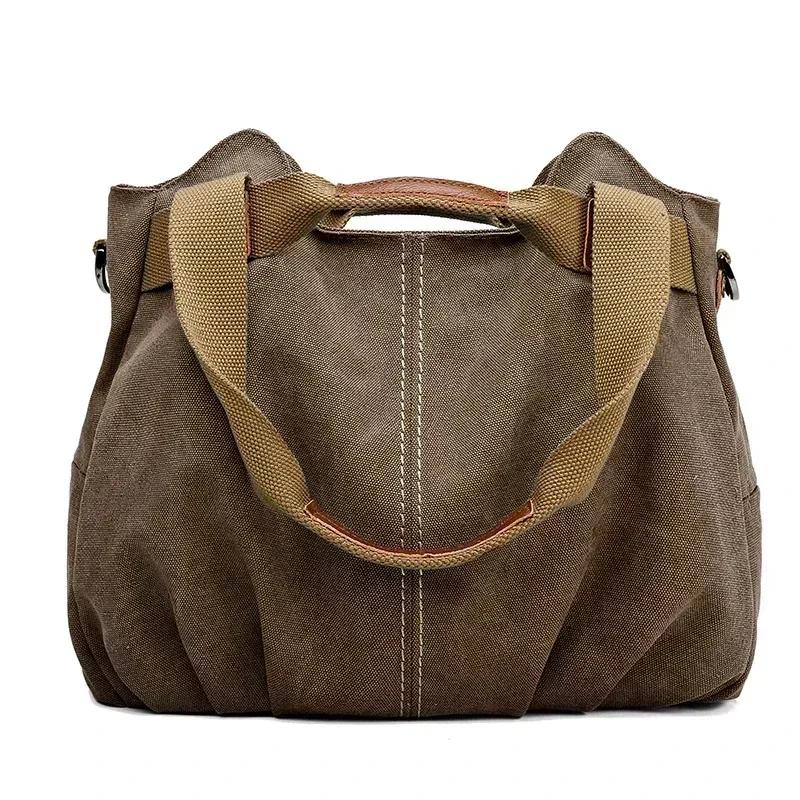 Холщовая сумка через плечо для женщин, большая вместимость, универсальная сумка на молнии, высокое качество, модная, новая