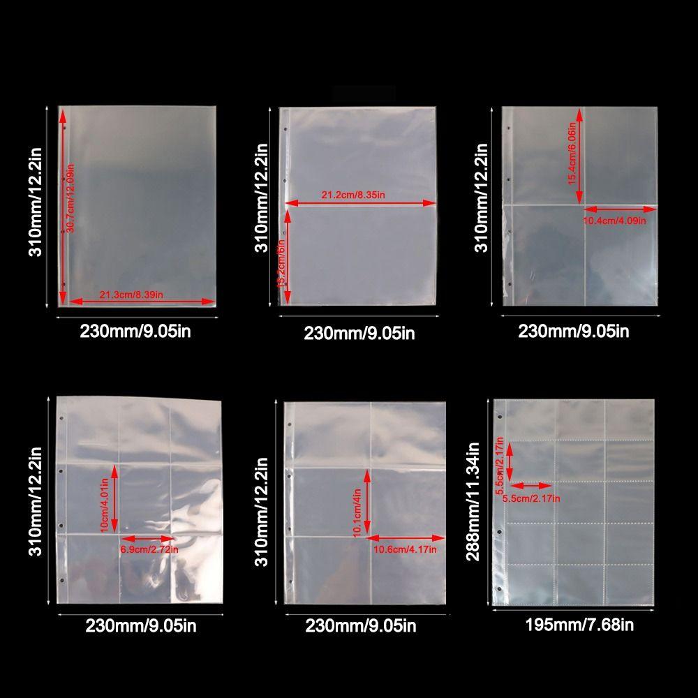 Несколько карманов A4 Kpop фотокарточка переплет прозрачный DIY фотоальбом сменные страницы 4 отверстия 4 кольца PP фотокарточка держатель