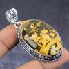 Ocean Jasper Gemstone 925 Steling Silver Jewelry Pendant 2.25" G6s68