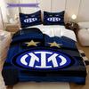 Inter Milan Emblem Stars Colors Bedding (1 * duvet cover + 2 * pillowcase, without core) 2D Flat Soft and comfortable Duvet cover and pillowcase
