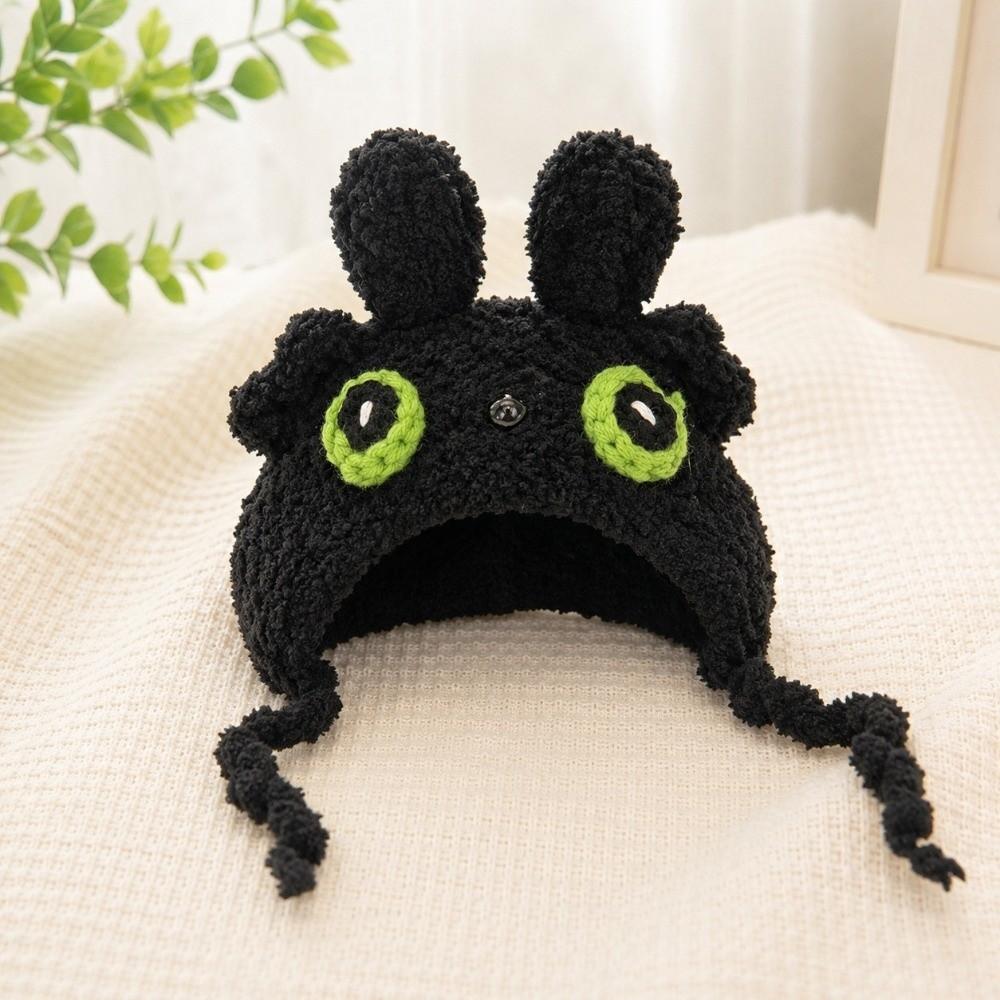 Sunflower Small Pet Plush Crochet Hat Adjustable Ties Hamster Knitted Hat Daily Dressing-Up