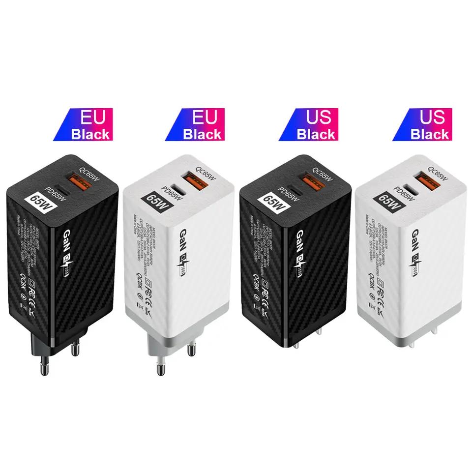 USB зарядное устройство 65 Вт GaN Type C PD быстрая зарядка QC 3.0 4.0 портативный телефонный адаптер для ноутбука смартфона