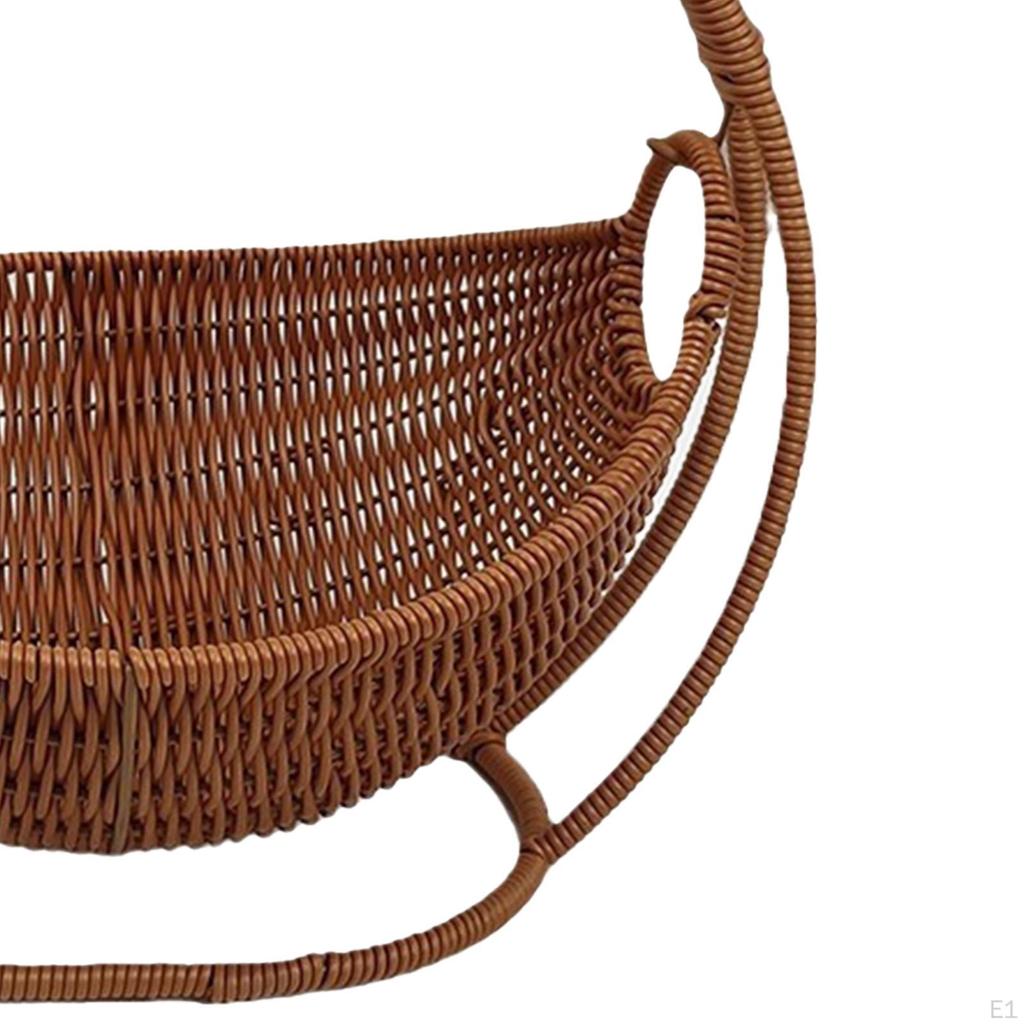 Корзина ручной работы с ручками. Держатель для фруктов. Многофункциональная кухонная стойка для хранения продуктов питания.