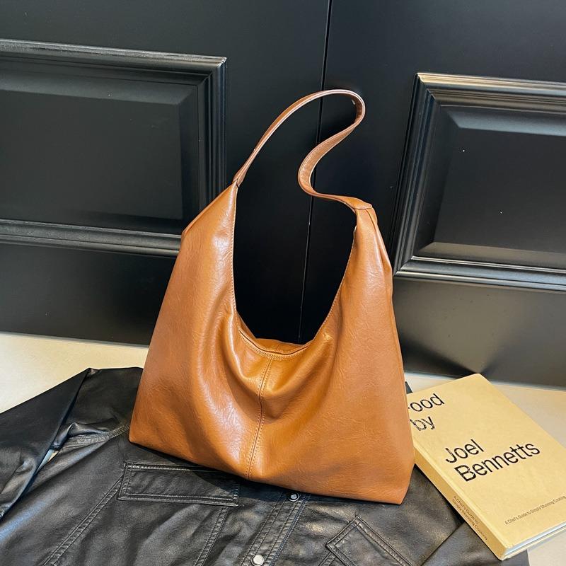 Slack Casual Tote Bag Women's Large-capacity New Fashion Soft Leather Commuter Shoulder Bag