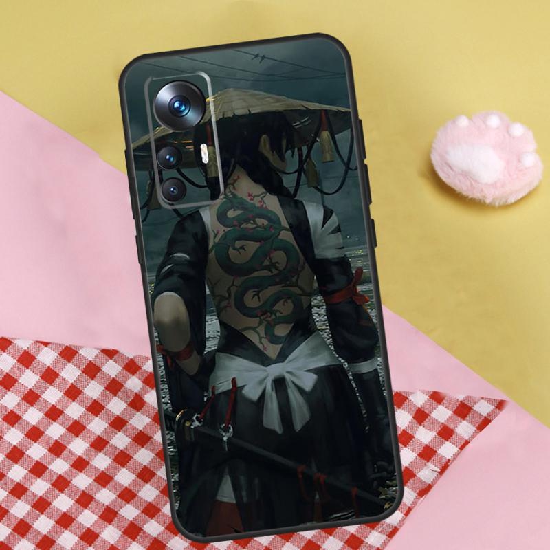 Чехол Воин Самурай Гейша для Xiaomi 13 13T Pro 12T 11T 12 Lite 12X POCO X3 X5 Pro X4 F4 GT M5 M5s F3 F5 Funda