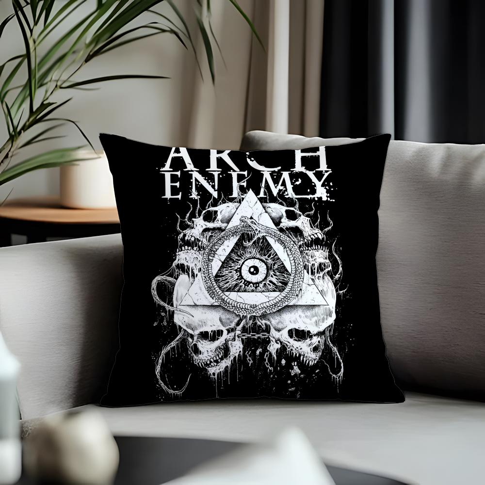Fashion Aarch Enemyew Cushion Cover Antidustmite Pillowcase Invisible Zipper Silky Short Plush Sofa Cushion Cover