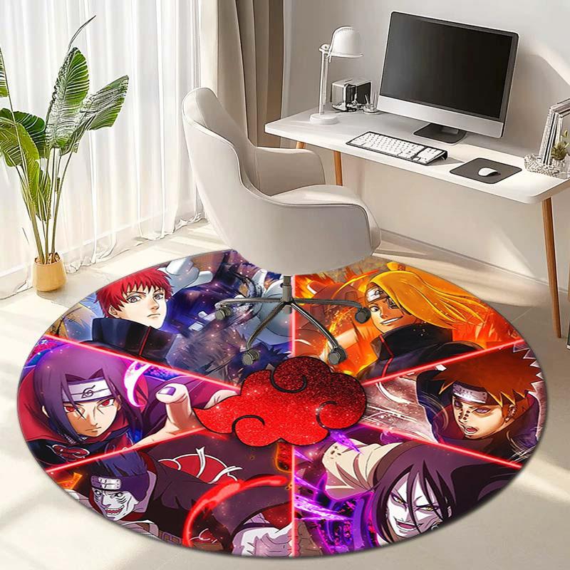 Famous cartoon NARUTO protagonist Uzumaki Naruto round carpet soft home decoration anti-slip door mat outdoor picnic mat carpet M6